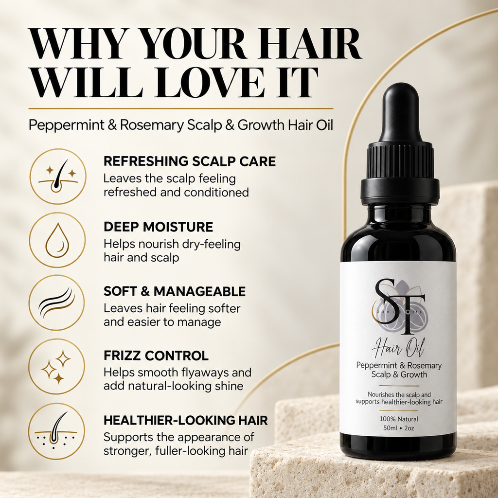 Peppermint & Rosemary Hair Oil | Scalp & Hair Care 50ml